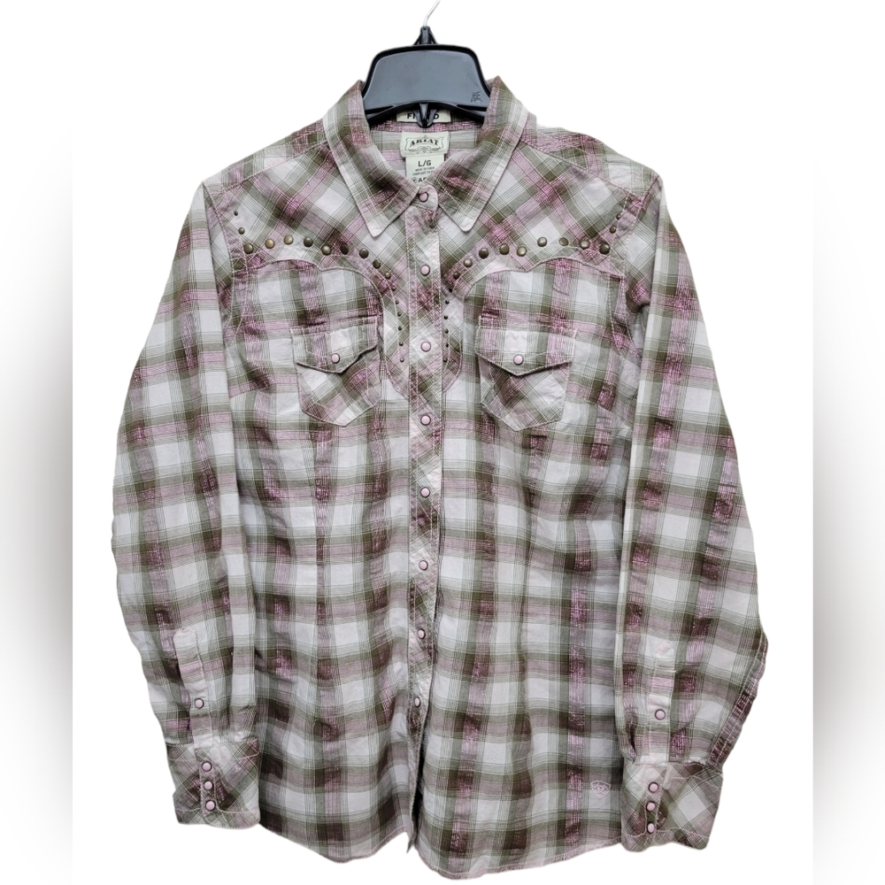 Ariat Fitted Women's Western Plaid, Size L